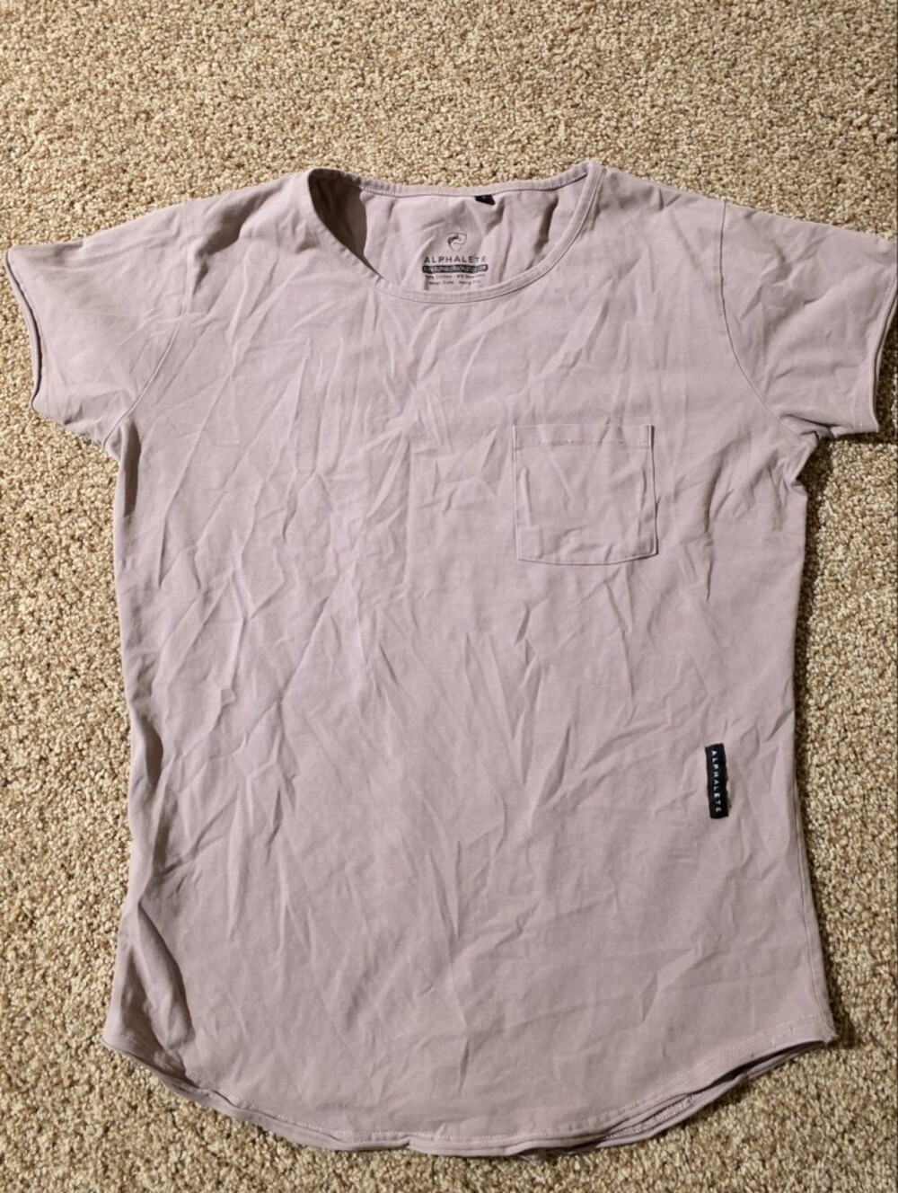 Alphalete Women's Dusty Pink Short Sleeve Pocket Tee